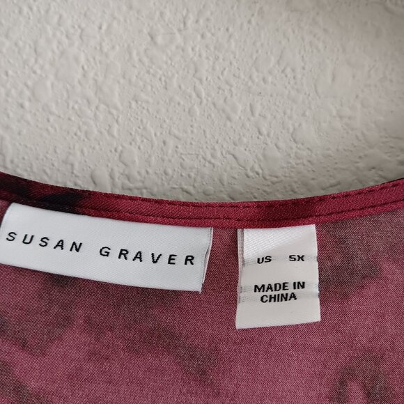 Susan Graver Regular Liquid Knit Elbow Sleeve Midi Dress , Wine Sz  a607358 - Picture 3 of 4